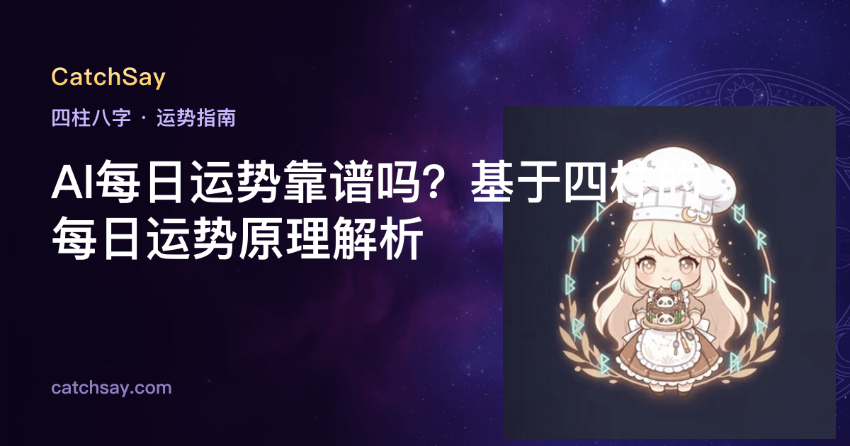 AI每日运势靠谱吗？基于四柱的每日运势原理解析