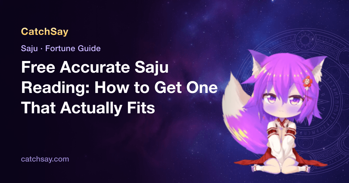Free Accurate Saju Reading: How to Get One That Actually Fits