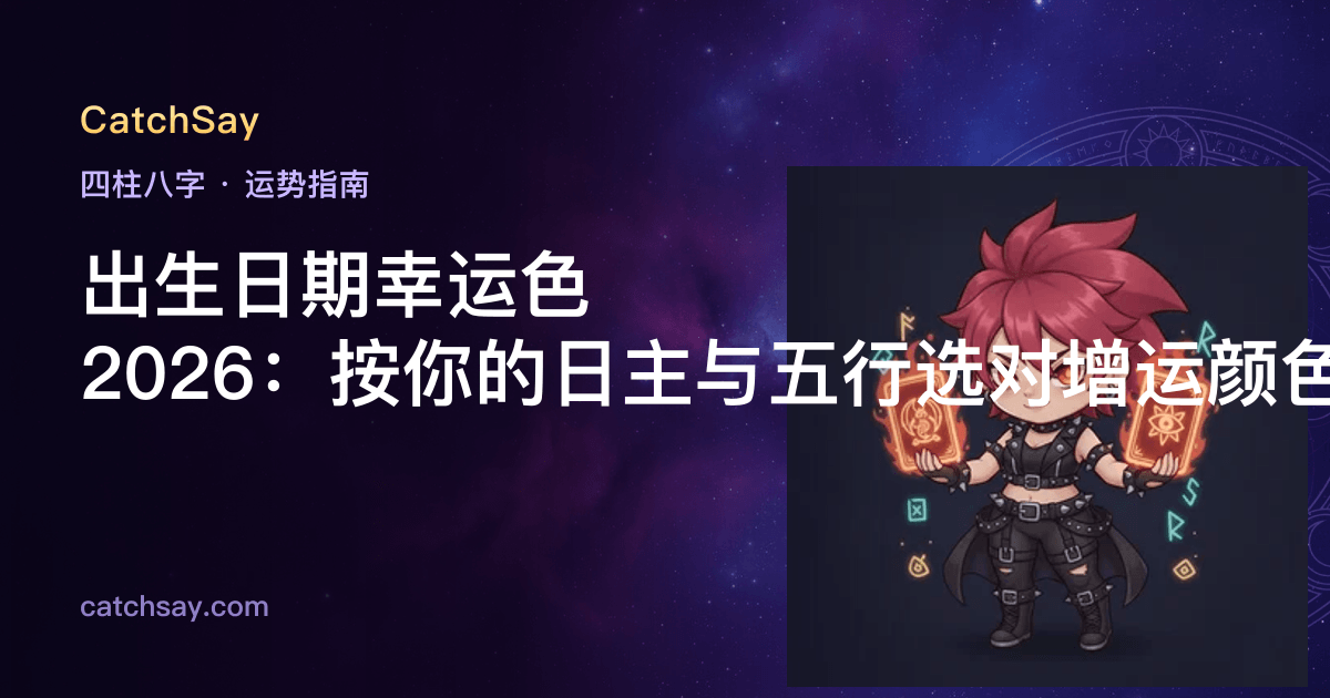 出生日期幸运色 2026：按你的日主与五行选对增运颜色