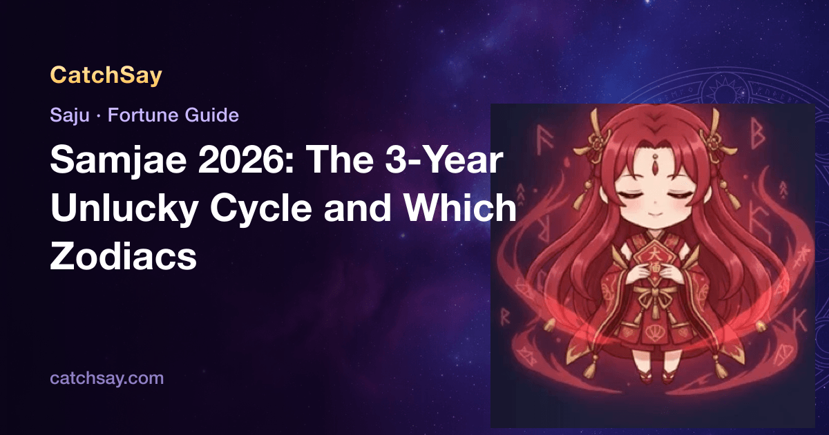 Samjae 2026: The 3-Year Unlucky Cycle and Which Zodiacs